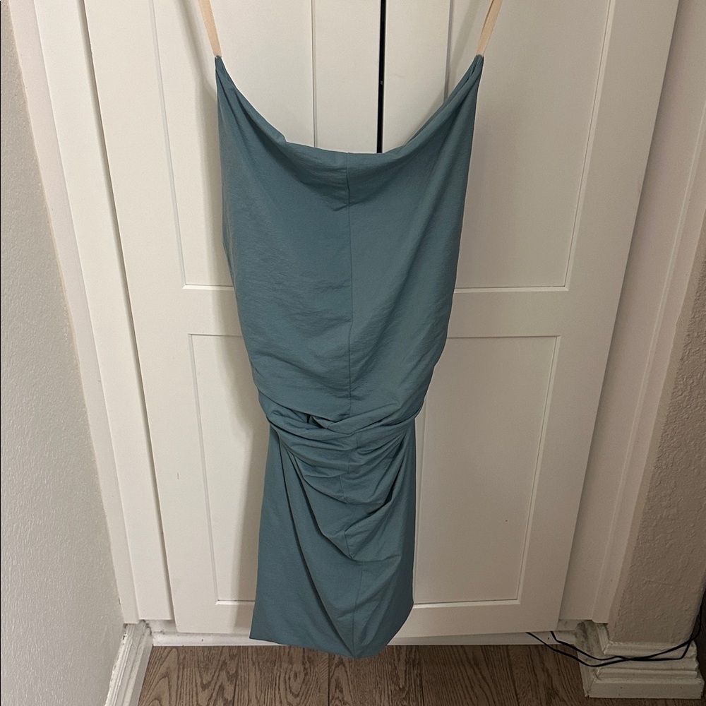 RICK OWENS Prong Ruched Body-Con Minidress - Mouthwash - Picture 13 of 14